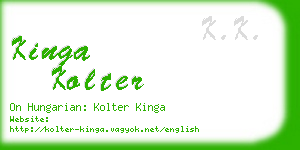 kinga kolter business card